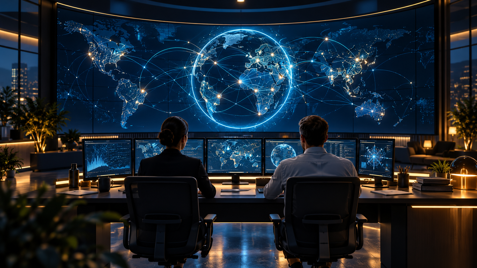 Conceptual civilian health-security coordination center, illustrating the DAS switchboard